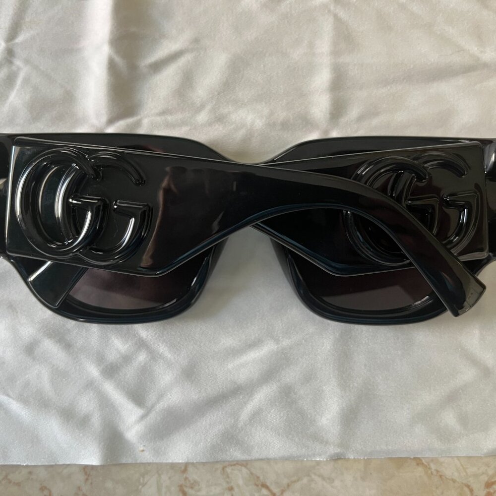 Gucci Black Marmont Monocolor 53mm Squared Sunglasses - Picture 3 of 11